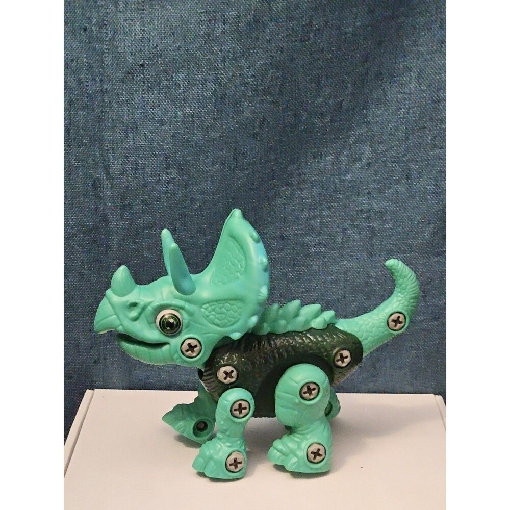 Take Apart Dinosaur Triceratops Figure Only | Green DIY Building Toy - Picture 2 of 16